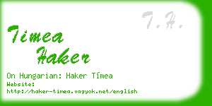 timea haker business card